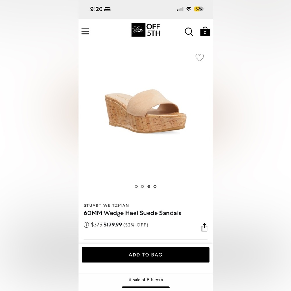 Stuart Weitzman wedges with Suede Strap